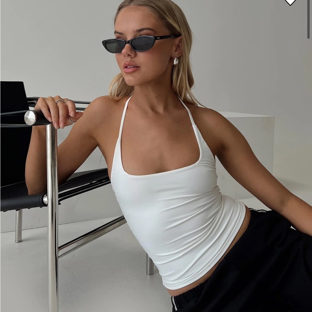 Princess Polly: Ezekiel Nylon Top White